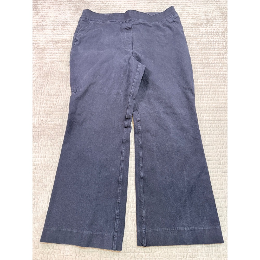 SPANX The Perfect Pull-on Ankle Pants Navy Blue Size Large Stretch
